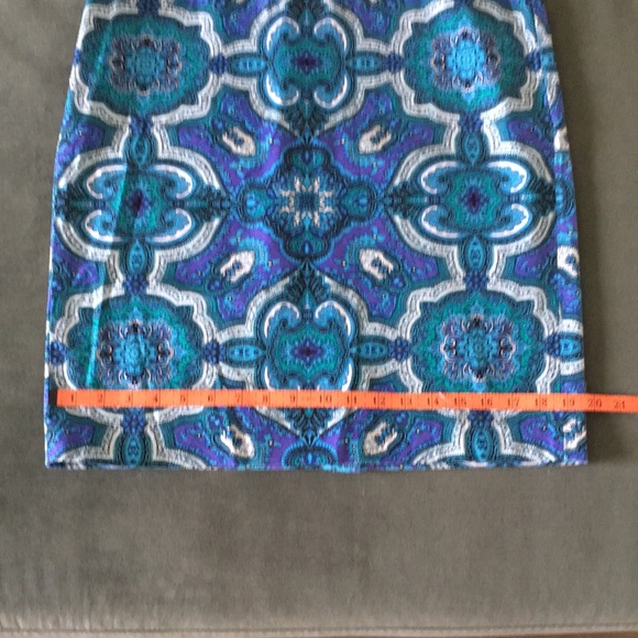 Talbots preppy paisley cotton pencil skirt 8 M - Picture 6 of 10